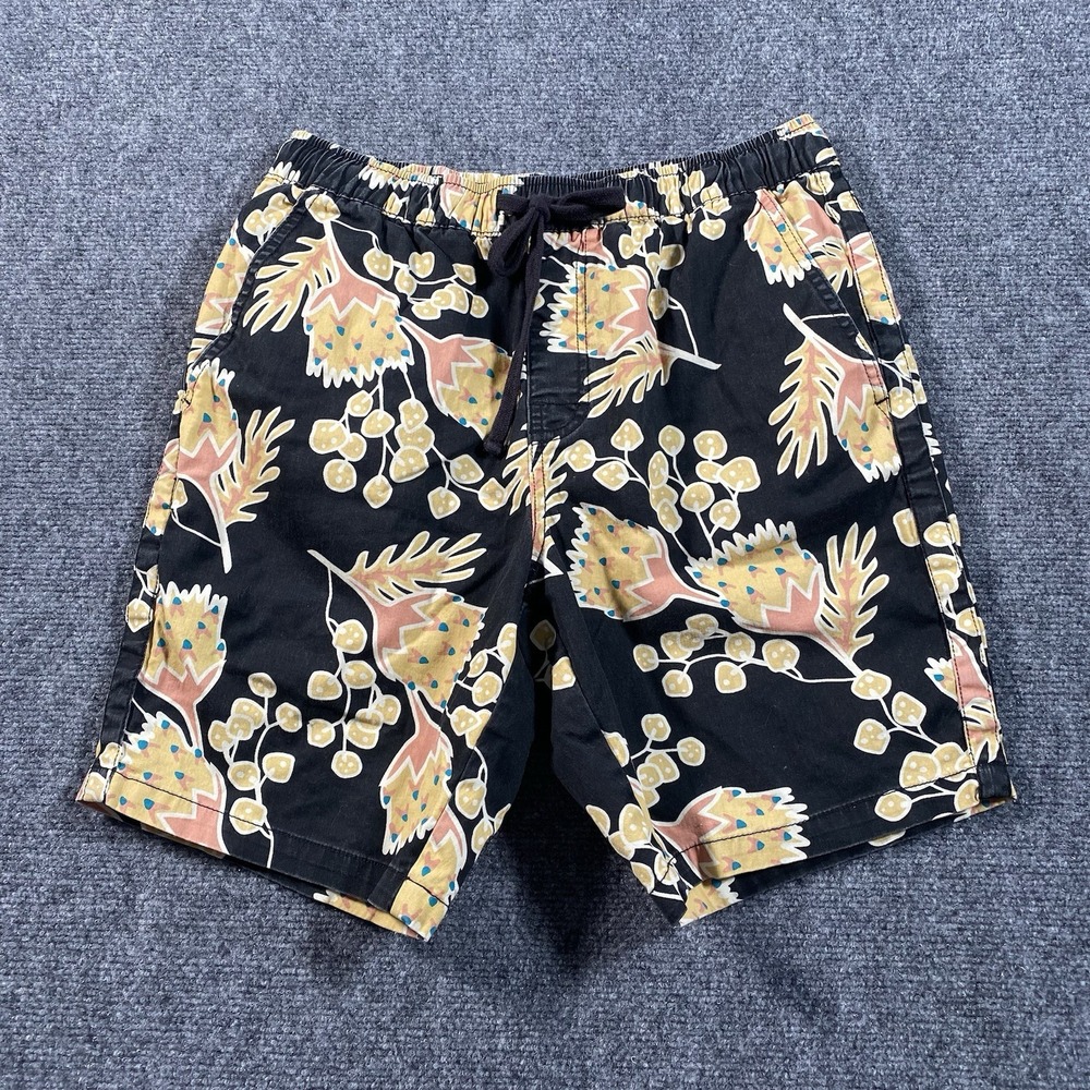 Katin Floral All Over Print Shorts Mens Small Drawstring Waist Casual Stretch